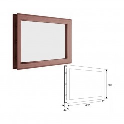 Окно акриловое 452х302 коричневое для панелей со структурой "филенка"(DH85631)